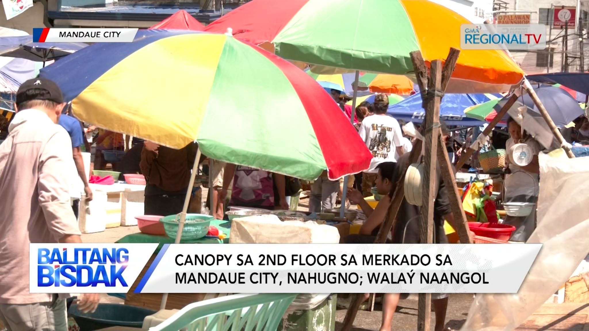 Canopy sa 2nd Floor sa Merkado sa Mandaue City, Nahugno | Balitang Bisdak