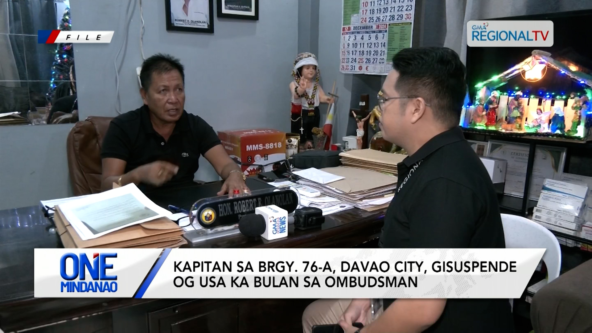Kapitan sa Brgy. 76-A, Davao City, gisuspende og usa ka bulan | One Mindanao