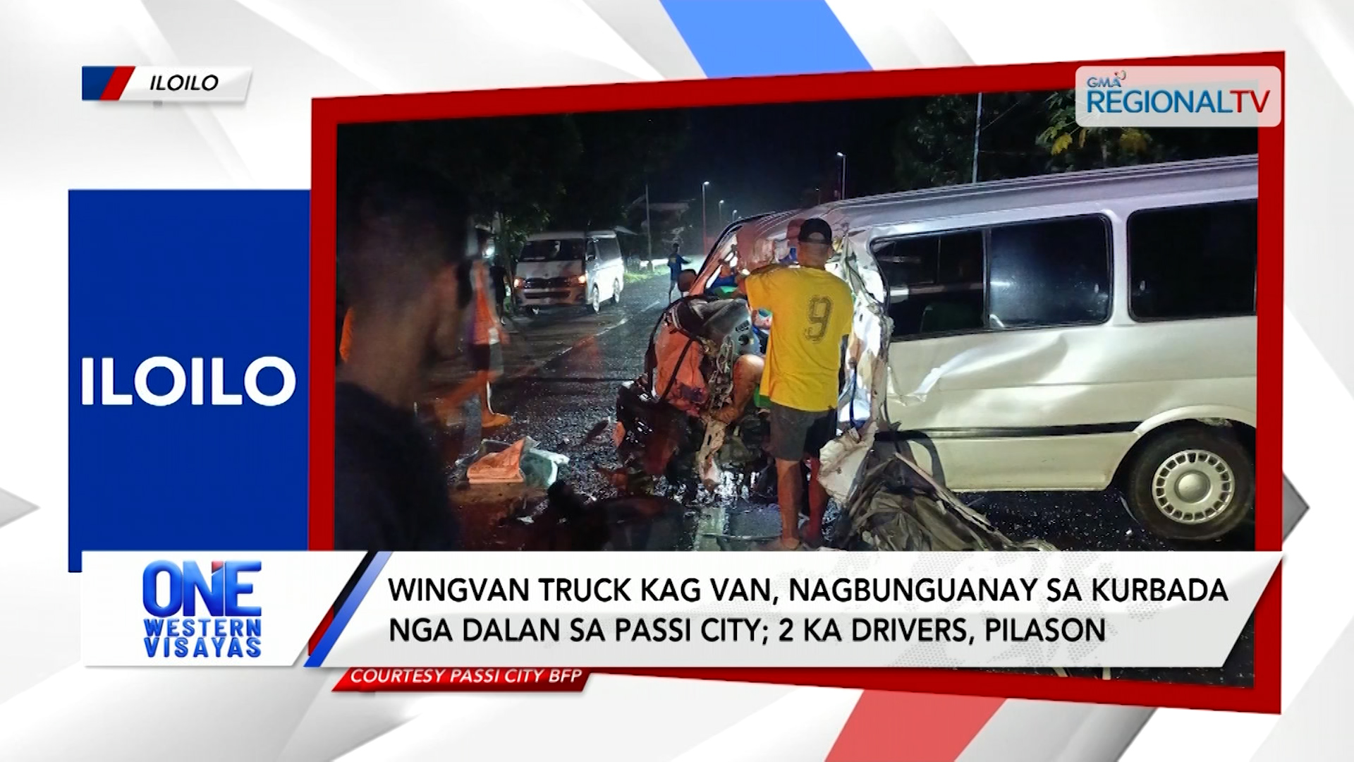 Wingvan truck kag van, nagbunguanay sa Passi City; 2 ka drivers, pilason | One Western Visayas