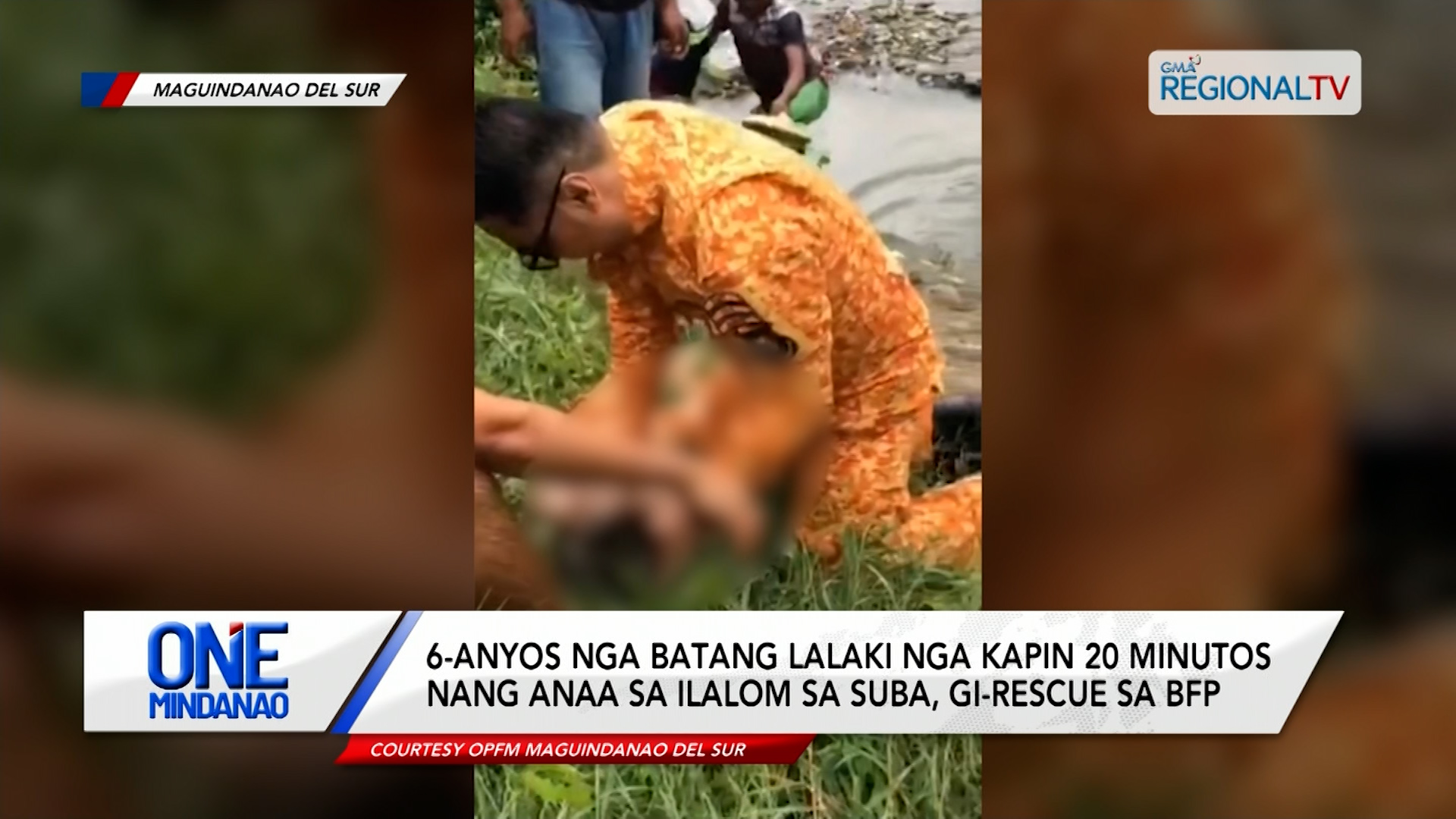 Batang lalaki nga kapin 20 minutos nang anaa sa ilalom sa suba, gi-rescue | One Mindanao