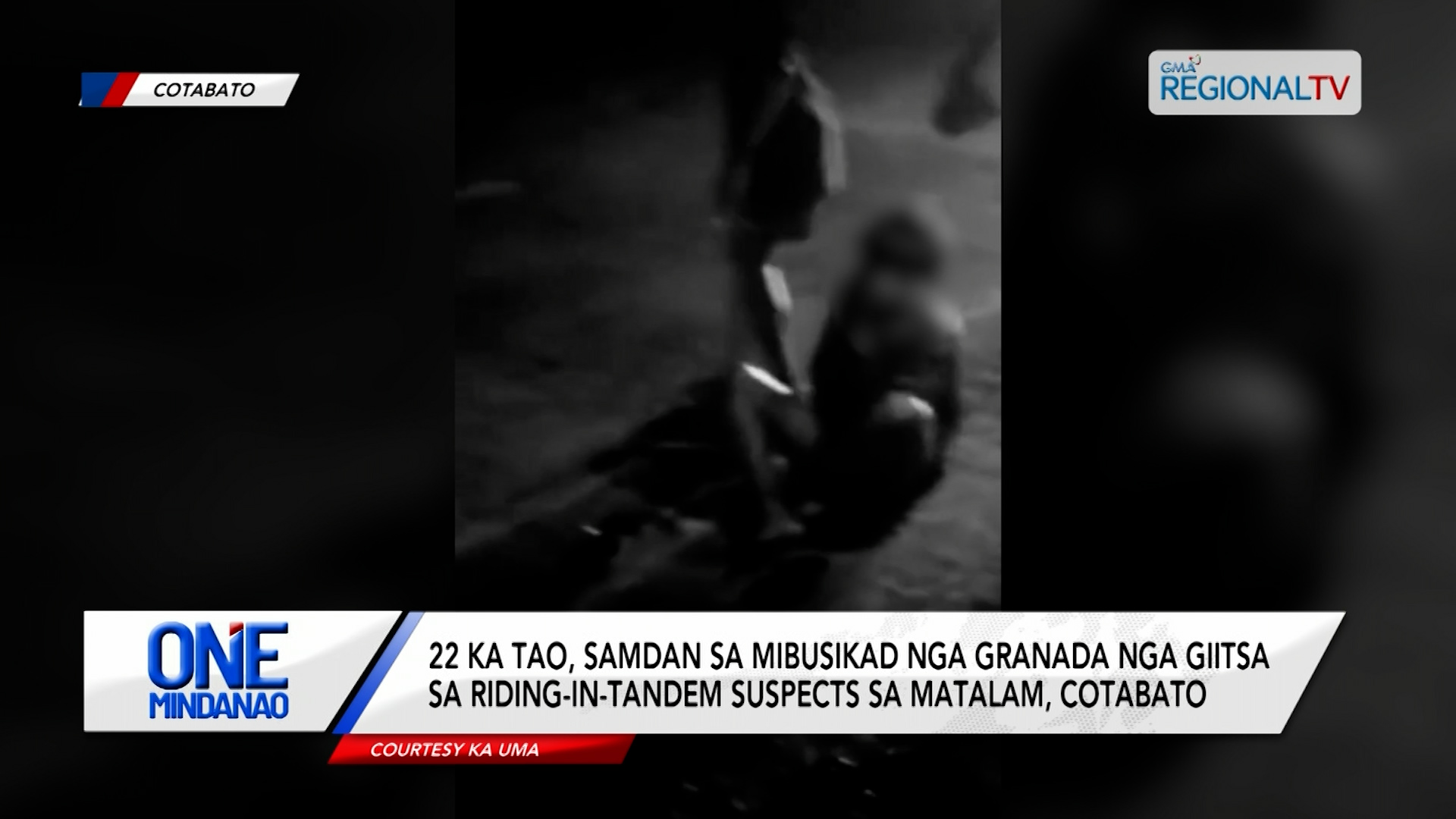 22 ka tao, samdan sa mibusikad nga granada nga giitsa sa riding-in-tandem | One Mindanao