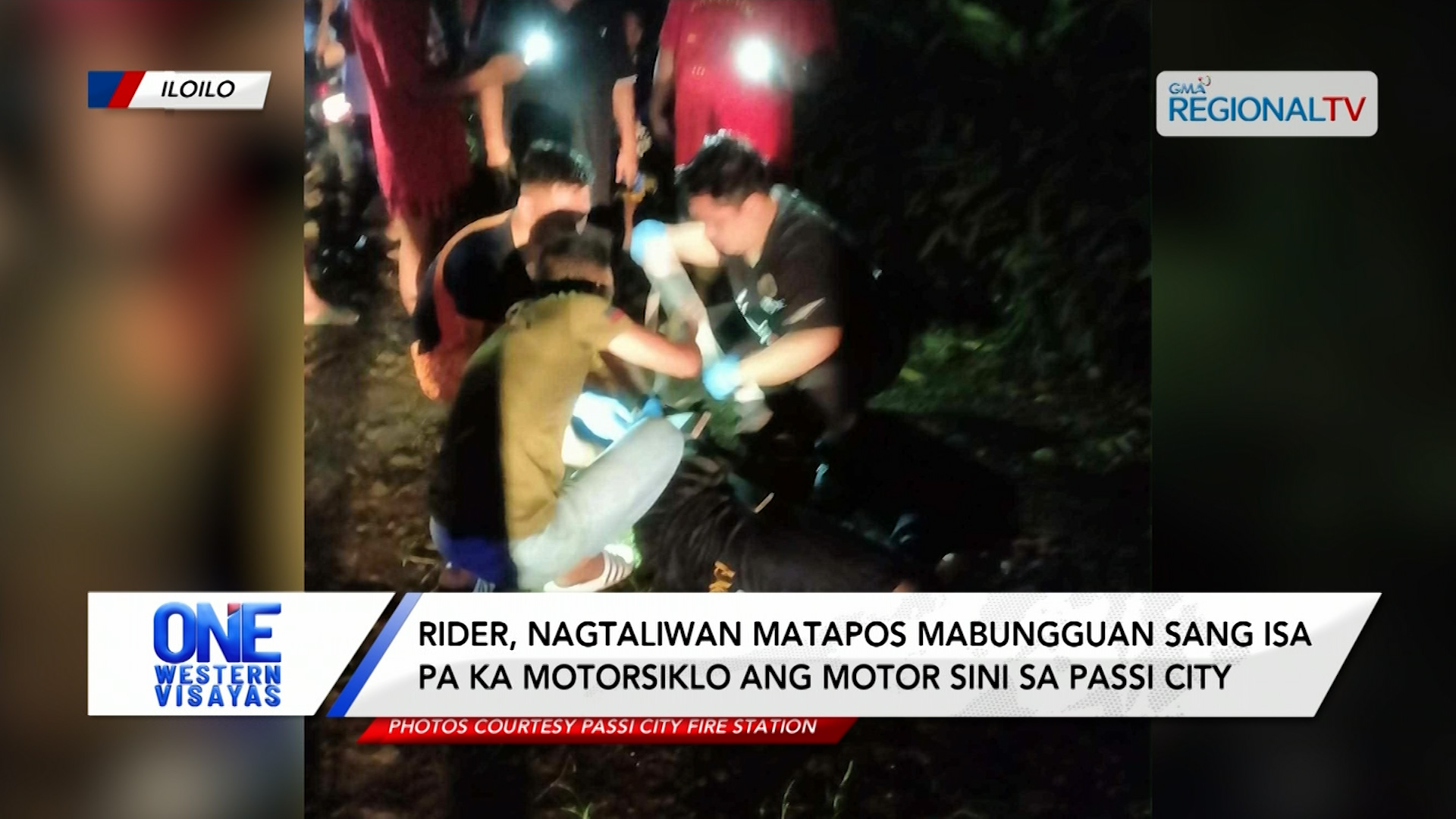 Rider, nagtaliwan matapos mabungguan sang isa pa ka motorsiklo sa Passi City | One Western Visayas