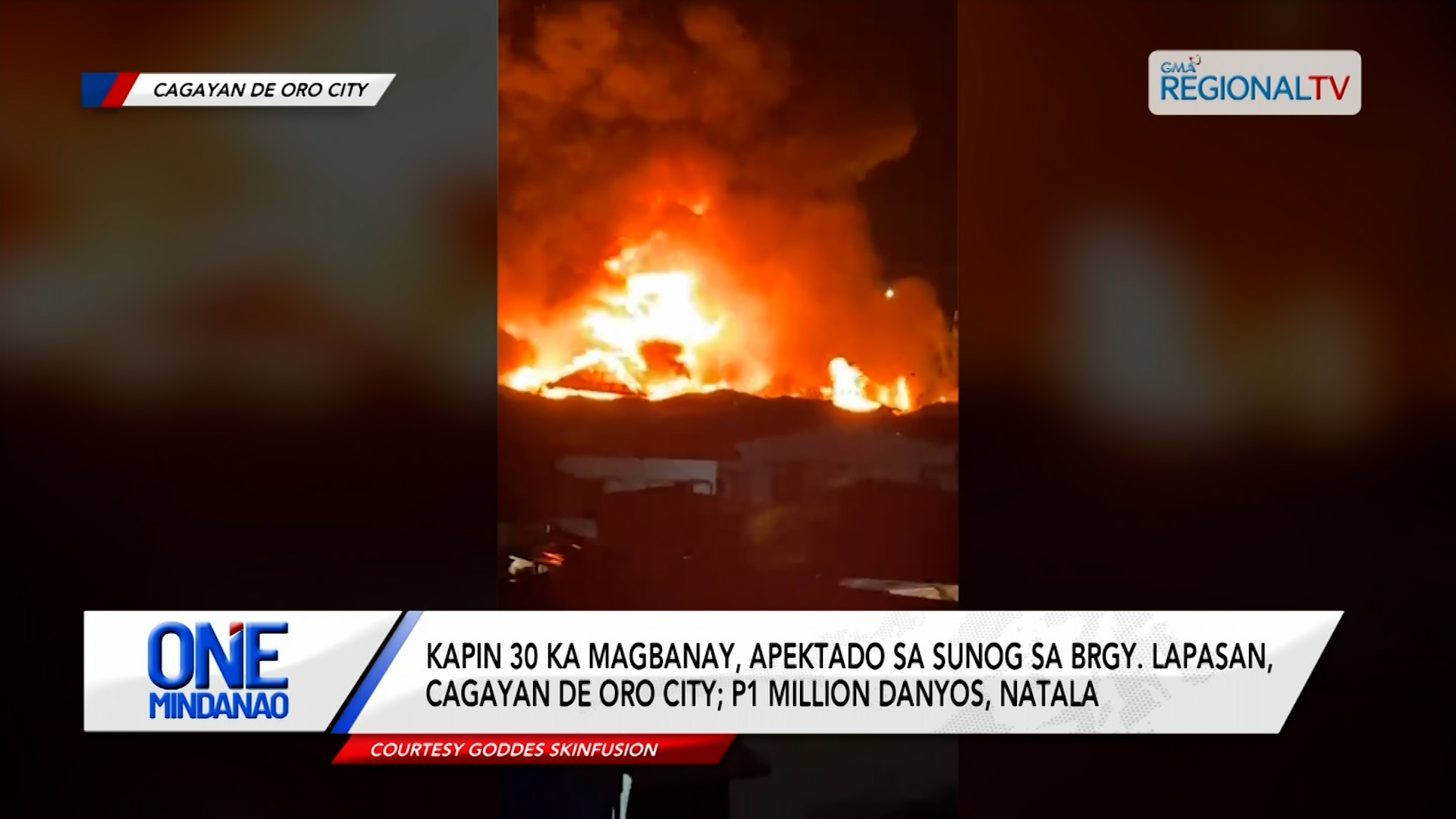 30 ka magbanay, apektado sa sunog sa Brgy. Lapasan, Cagayan de Oro City | One Mindanao
