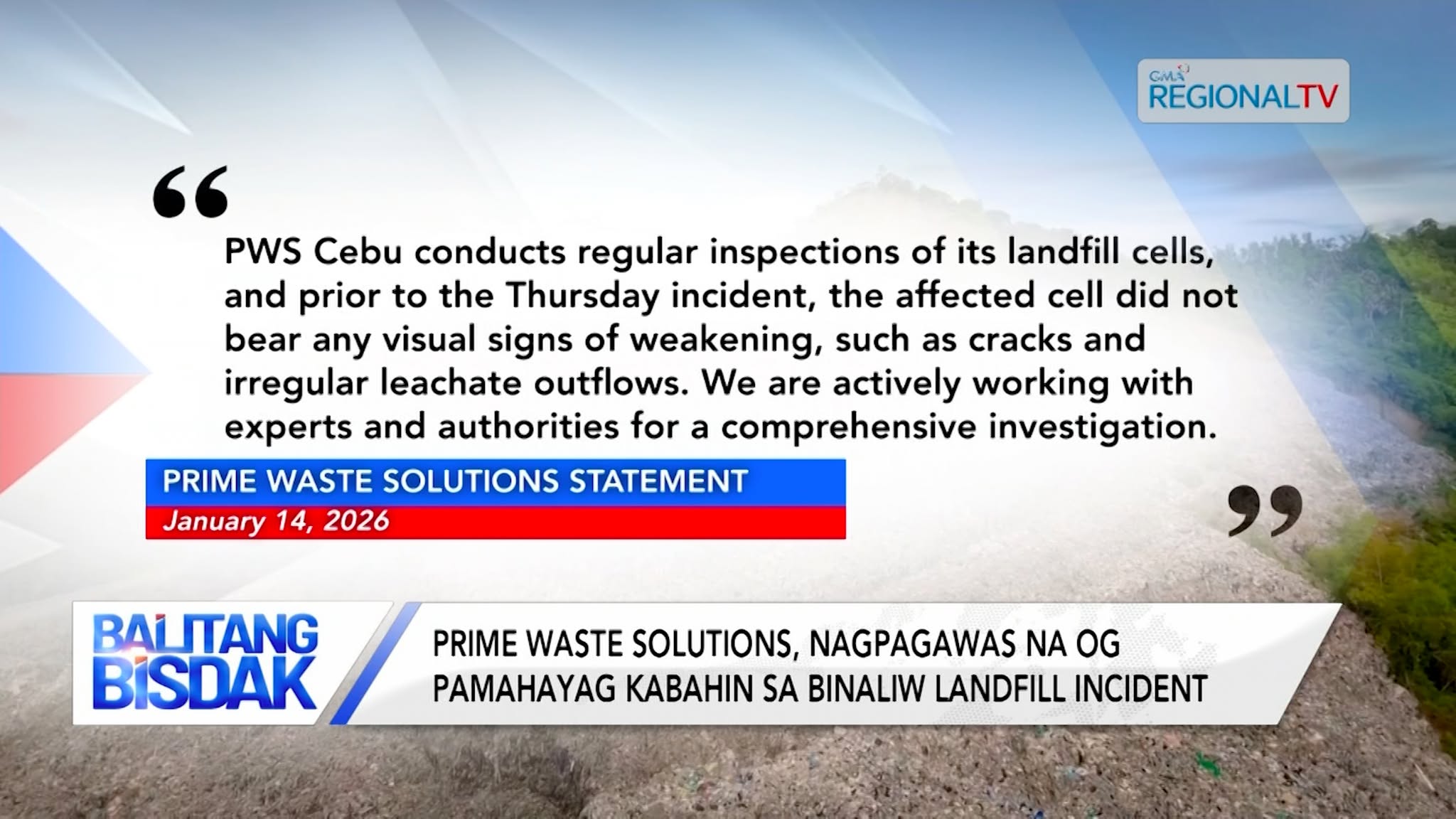 PWS, Nagpaabot og Pahasubo sa mga Pamilya nga Namatyan sa Binaliw  Incident | Balitang Bisdak