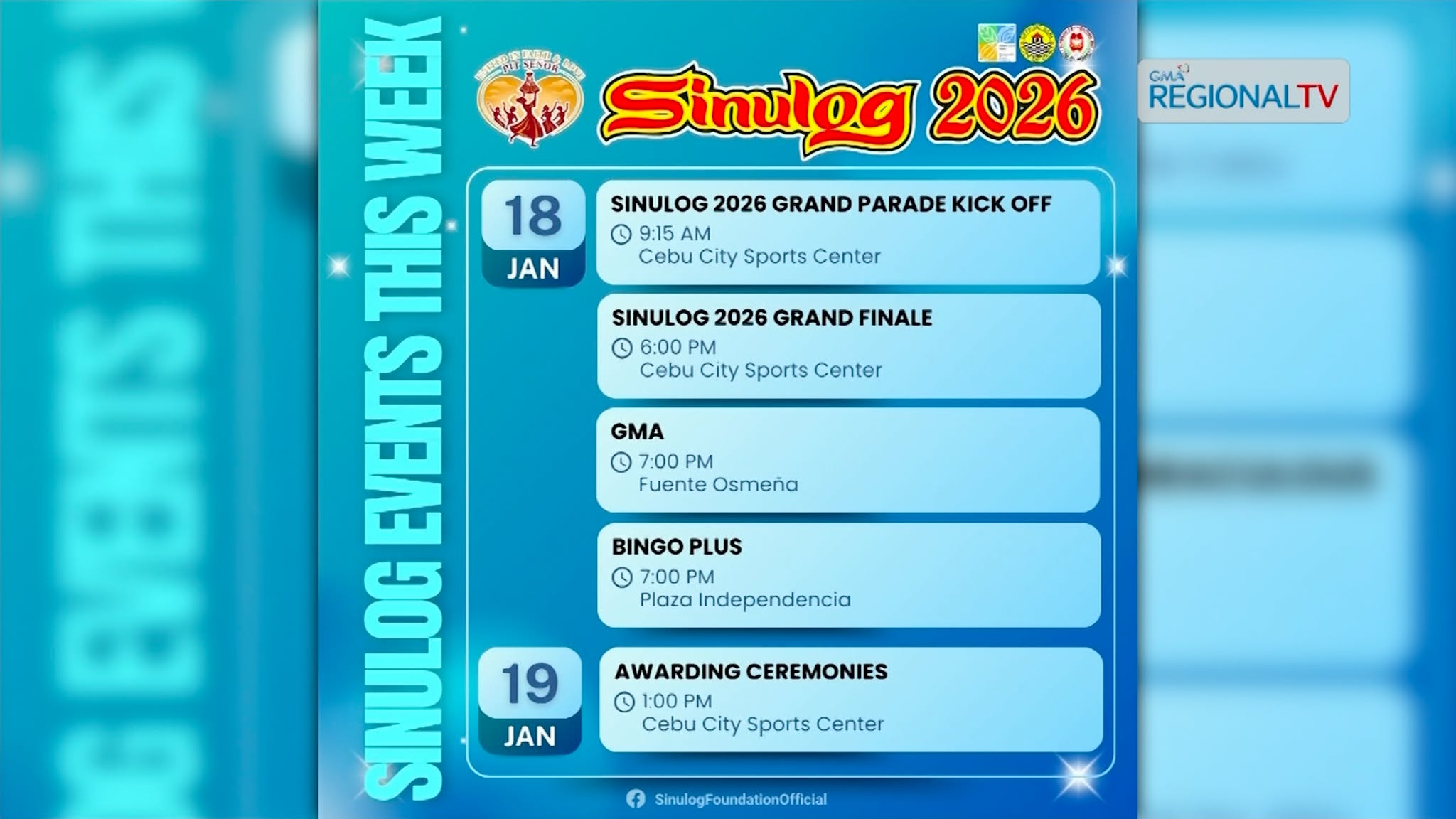 General Schedule of Activities of Basilica Minore del Santo Niño | Balitang Bisdak