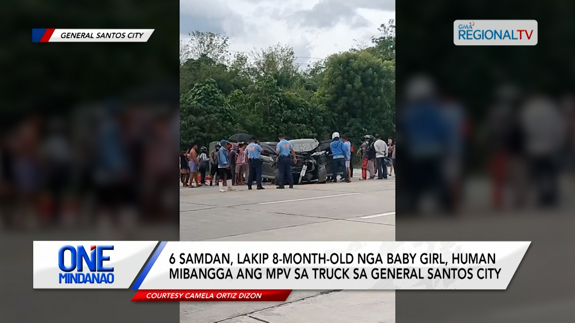 6 samdan, lakip 8-months old nga baby girl, human mibangga ang MPV sa truck | One Mindanao