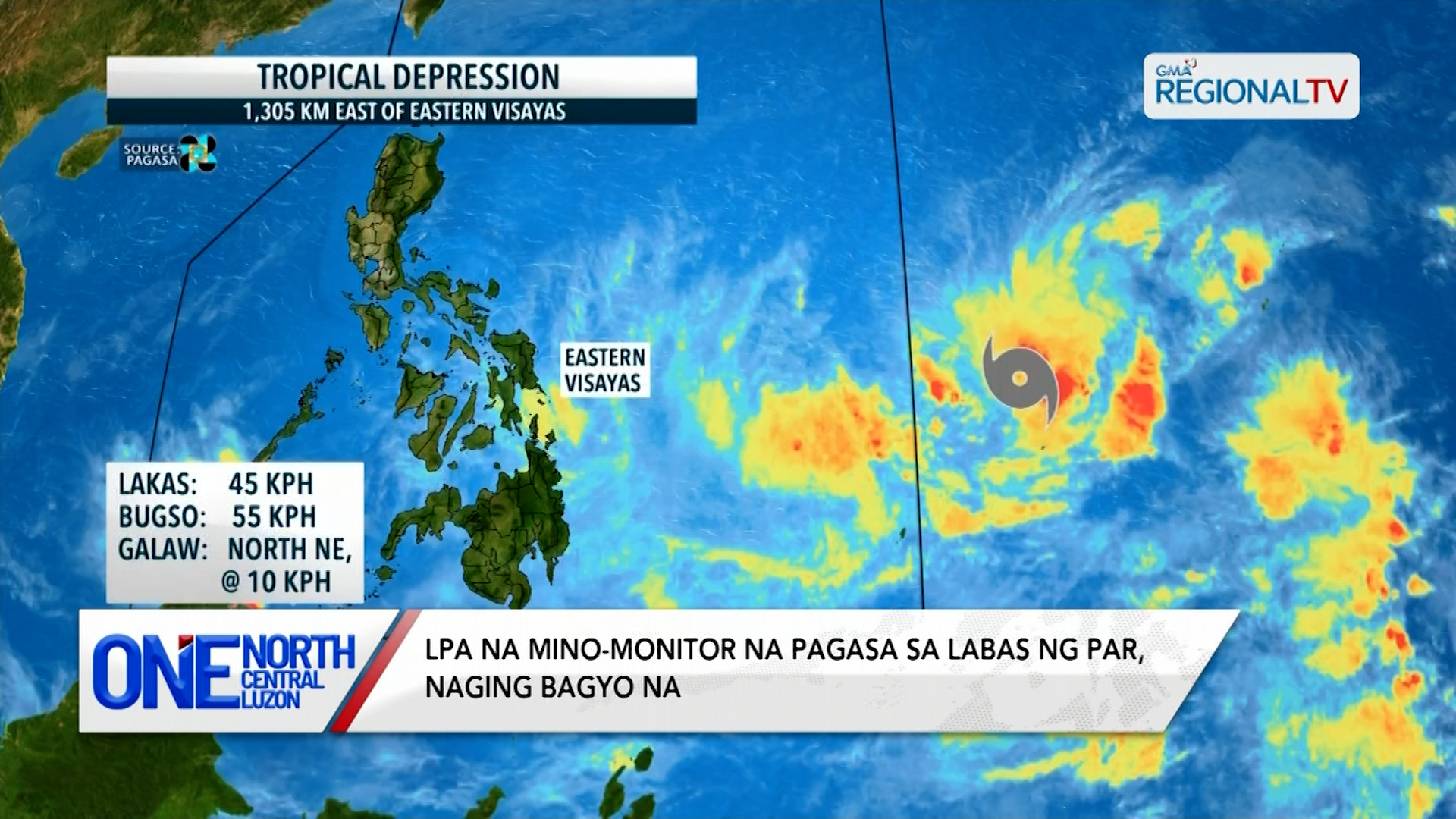 LPA na mino-monitor ng PAGASA sa labas ng PAR, naging bagyo na | One North Central Luzon