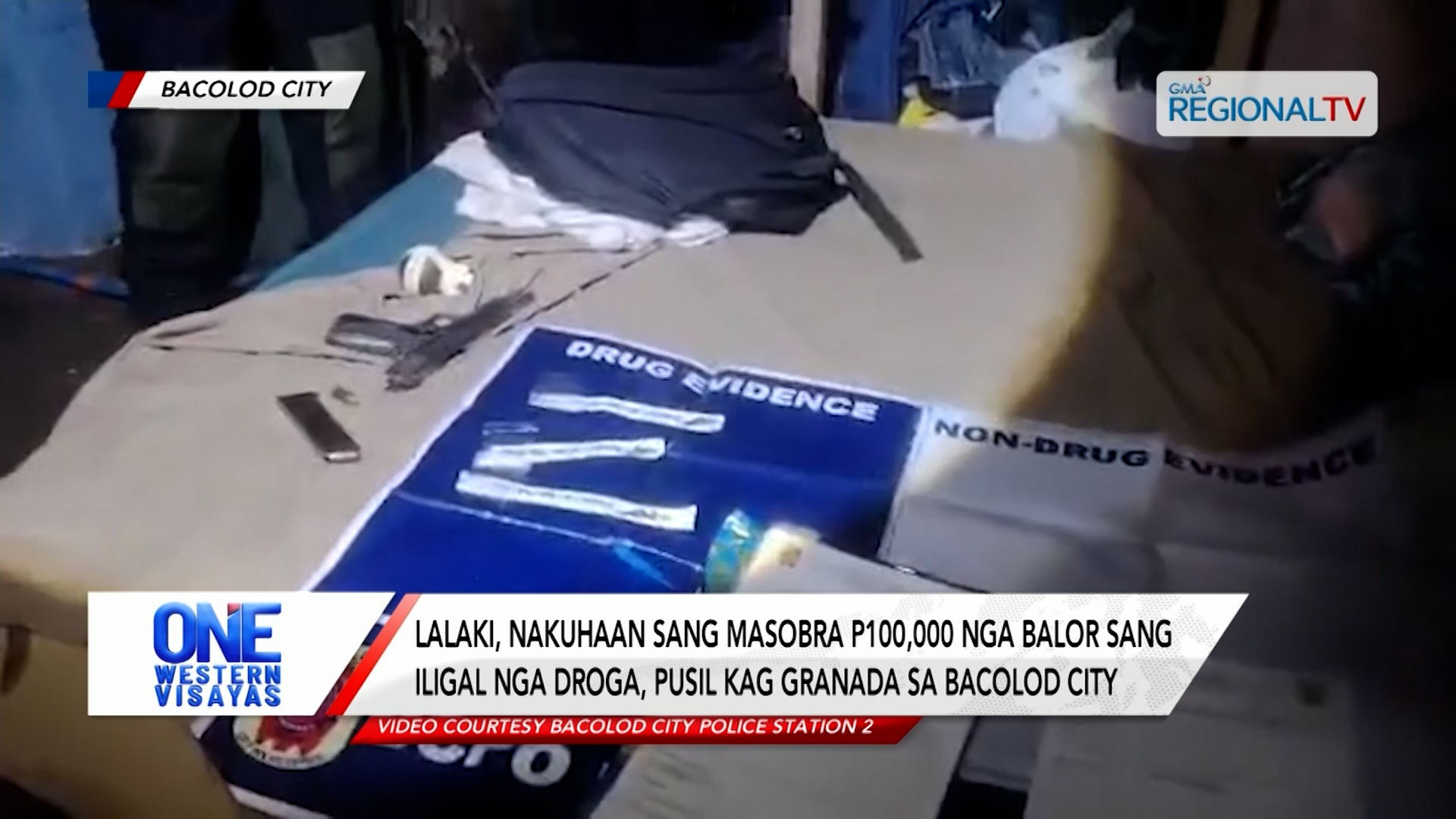 Lalaki, nakuhaan sang iligal nga droga, pusil kag granada sa Bacolod City | One Western Visayas