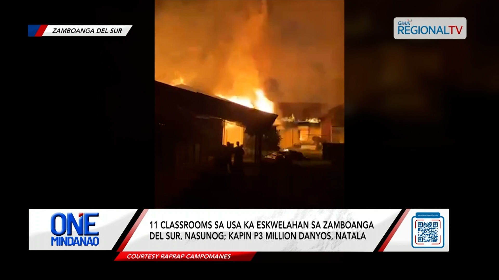11 classrooms sa usa ka eskwelahan sa Zamboanga del Sur, nasunog | One Mindanao