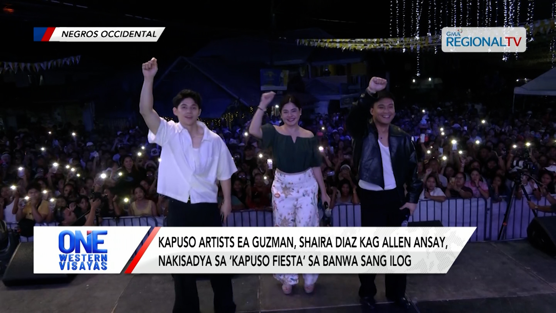 Kapuso artists EA Guzman, Shaira Diaz kag Allen Ansay, naki-Fiesta sa Ilog | One Western Visayas
