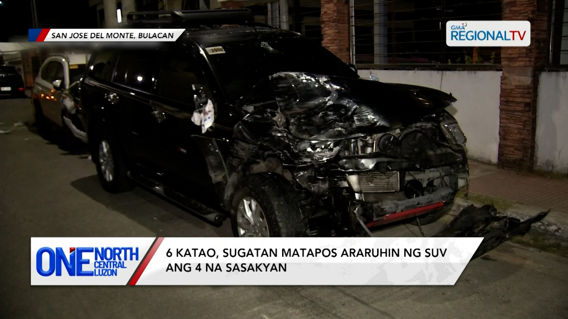 6 katao, sugatan matapos araruhin ng SUV ang 4 na sasakyan | One North Central Luzon