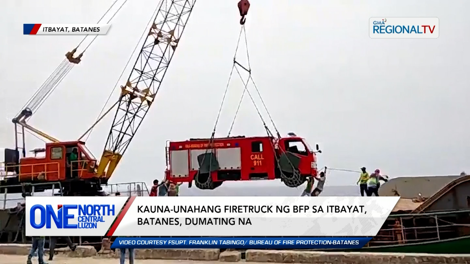 Kauna-unahang firetruck ng BFP sa Itbayat, Batanes, dumating na | One North Central Luzon