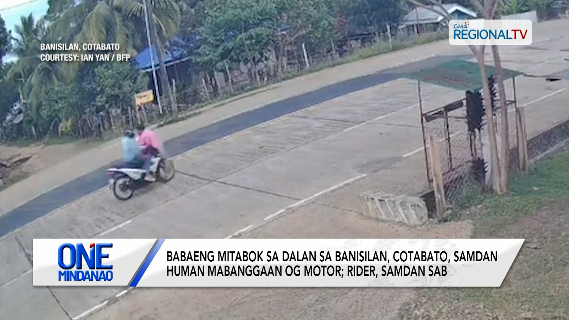 Pedestrian, gibanggaan sa motor I One Mindanao