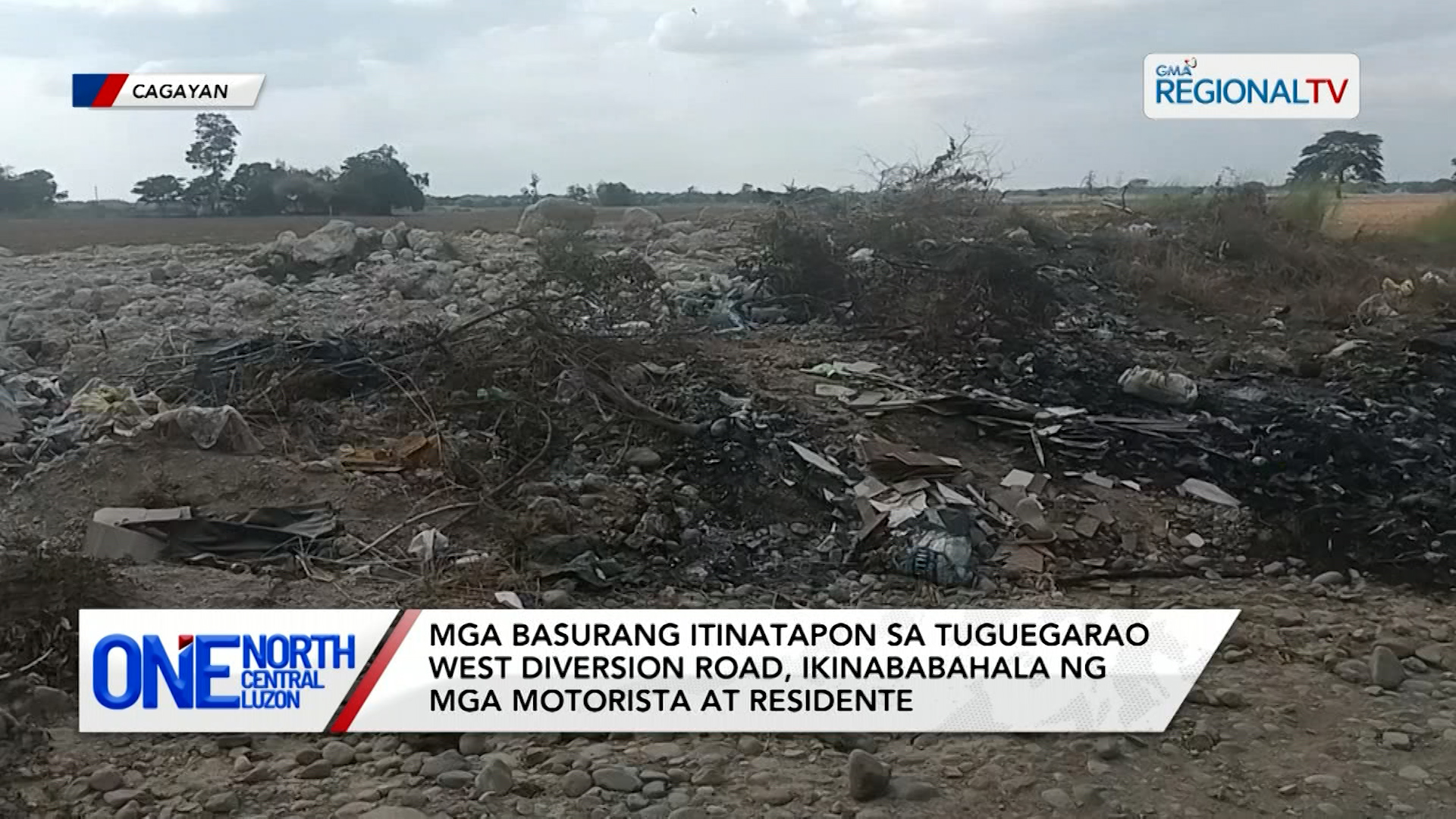 Mga basurang itinatapon sa Tuguegarao West Diversion Road, ikinababahala | One North Central Luzon