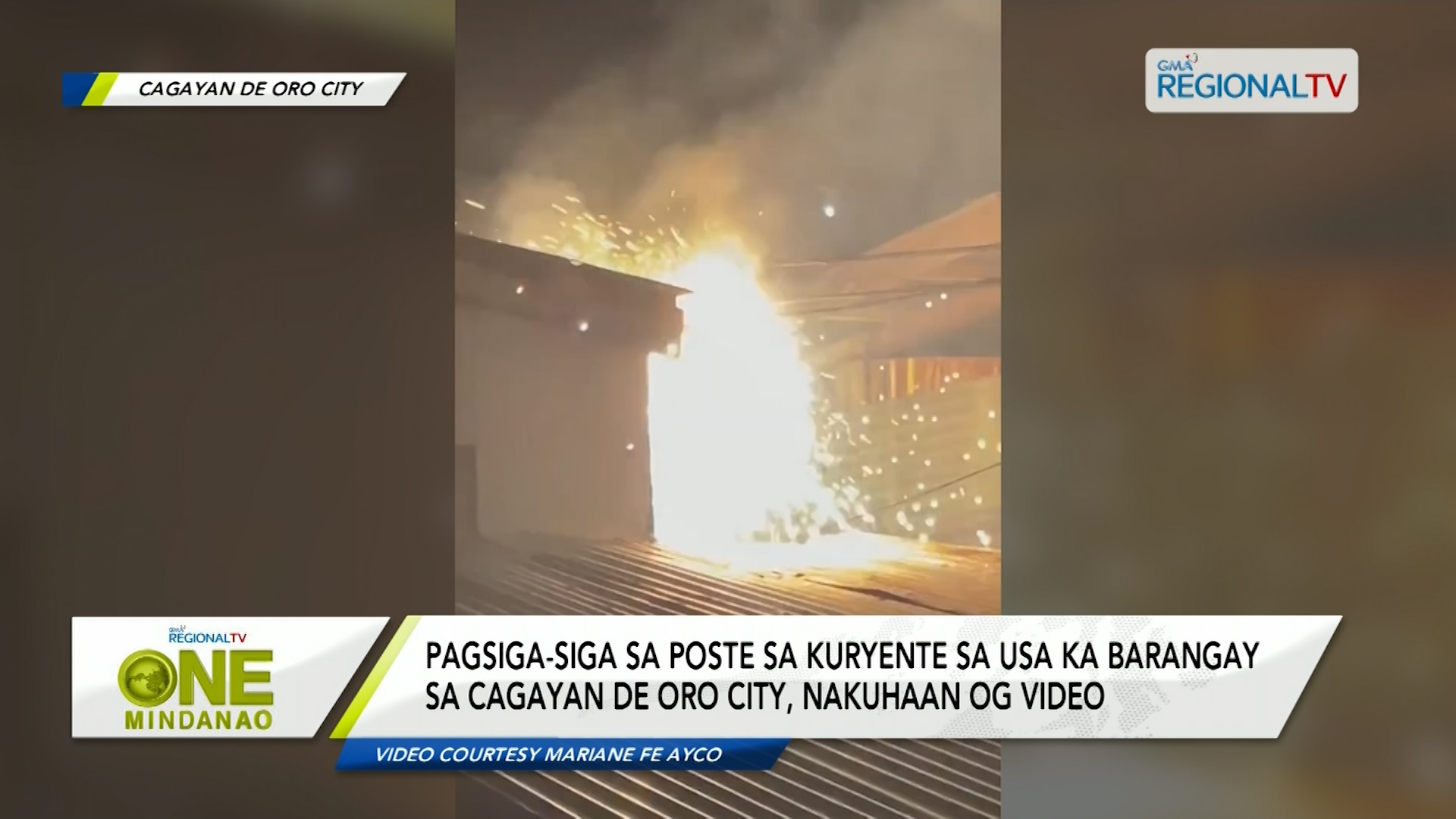 Poste sa kuryente sa Cagayan de Oro City, nagsiga-siga