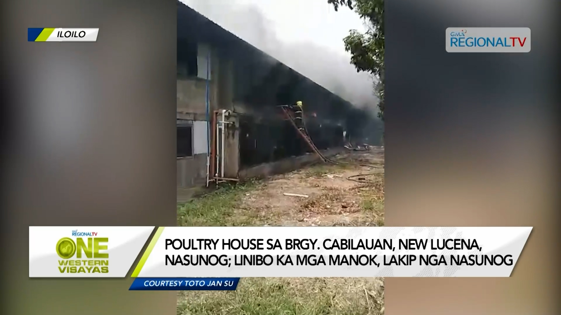 Poultry House sa New Lucena, Iloilo nasunog; linibo ka manok, lakip nga nasunog