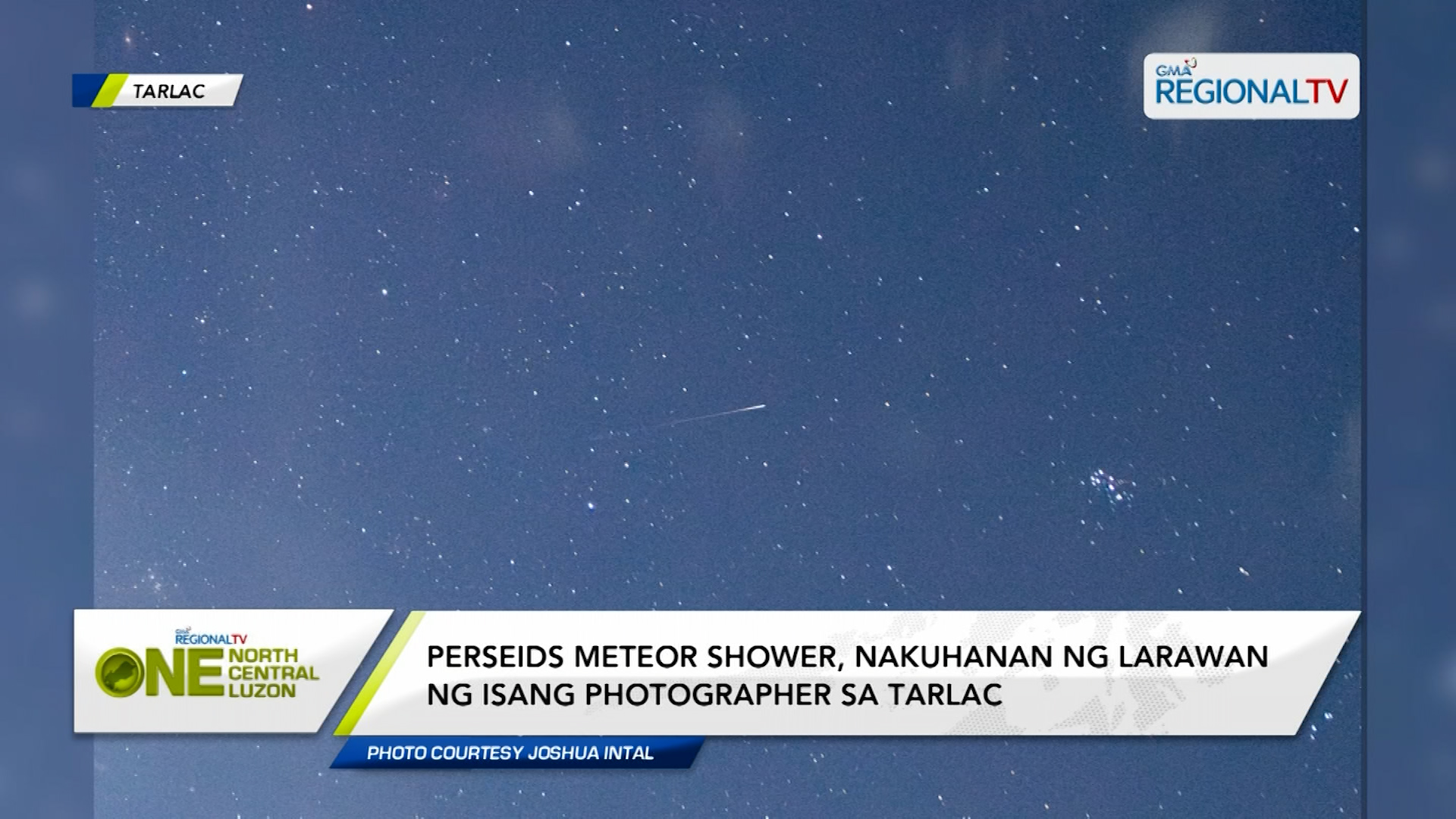 Perseids meteor shower, nakuhanan ng larawan ng isang sa Tarlac