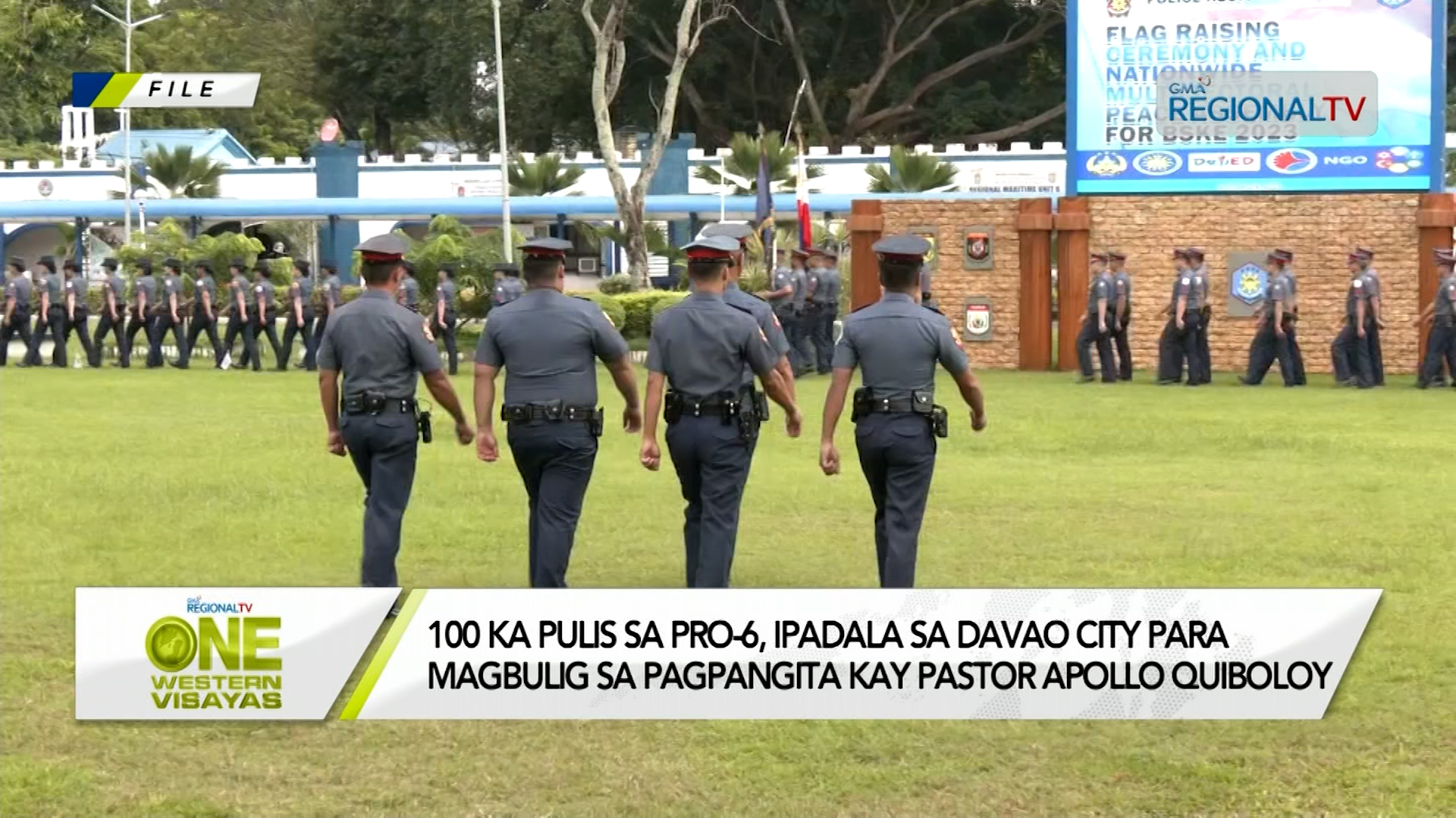 100 ka pulis sa PRO-6, ipadala sa Davao City sa pagpangita kay Pastor Quiboloy