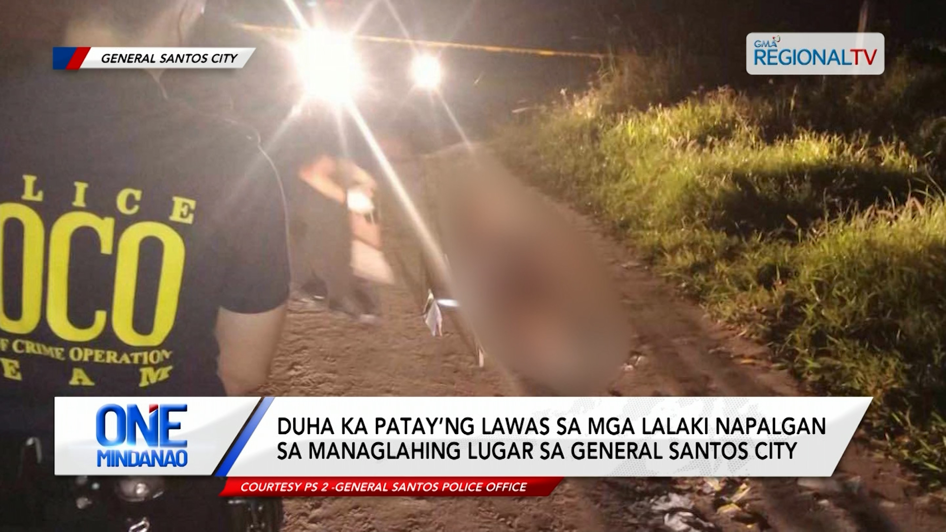 Duha ka patay’ng lawas sa mga lalaki napalgan sa General Santos City