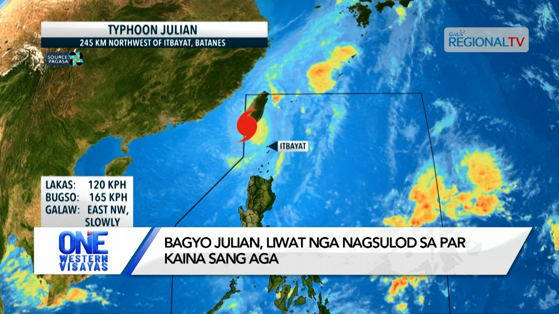 Bagyo Julian, liwat nga nagsulod sa PAR kaina sang aga