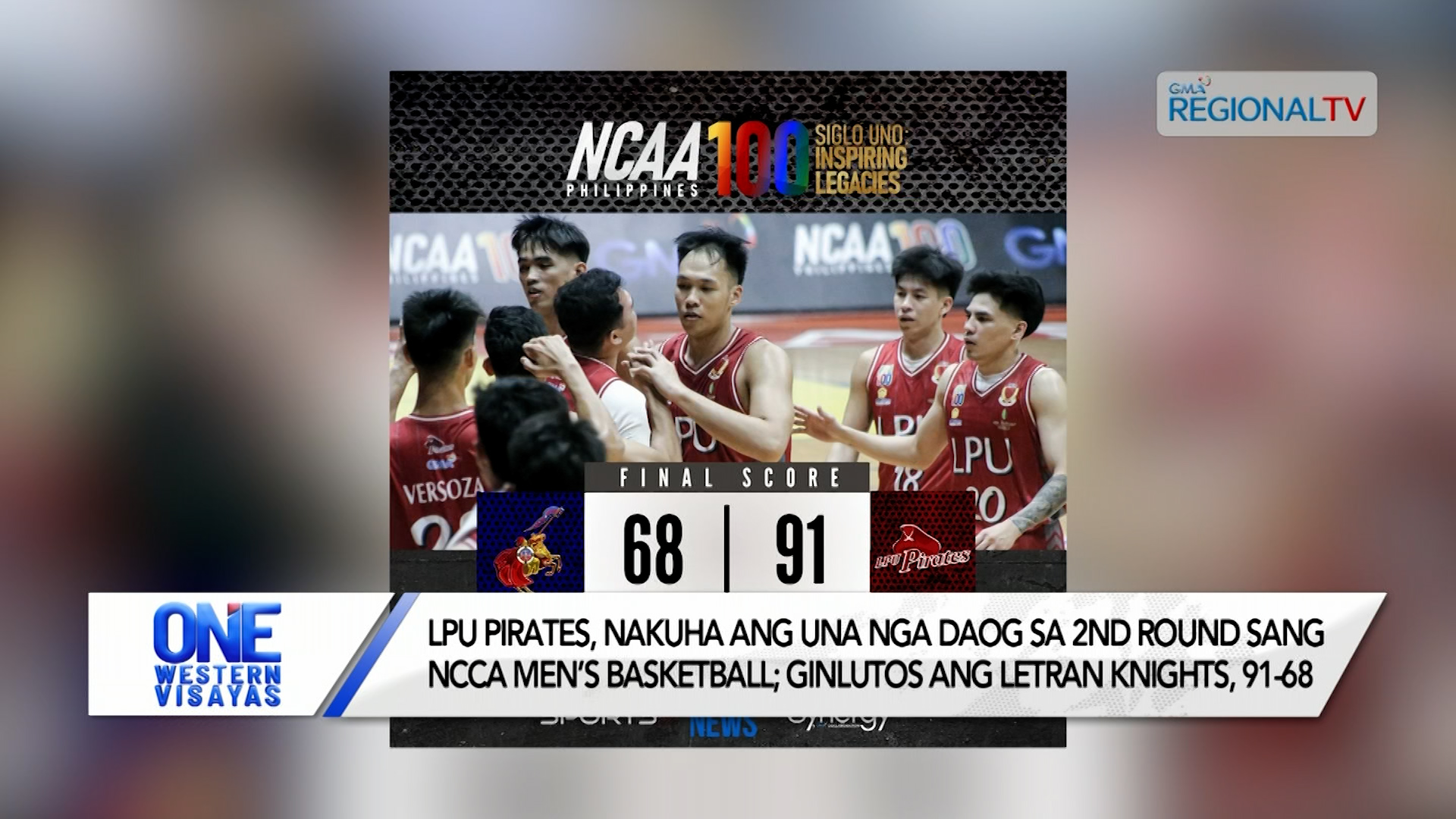 LPU Pirates, nakuha ang una nga daog sa 2nd round sang NCCA Men’s Basketball