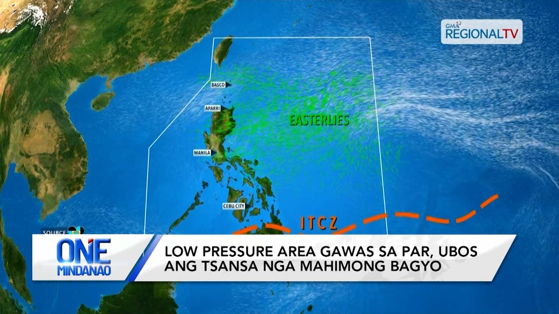 ITCZ ug Localized Thunderstorms, magpaulan sa Palawan, Visayas ug Mindanao