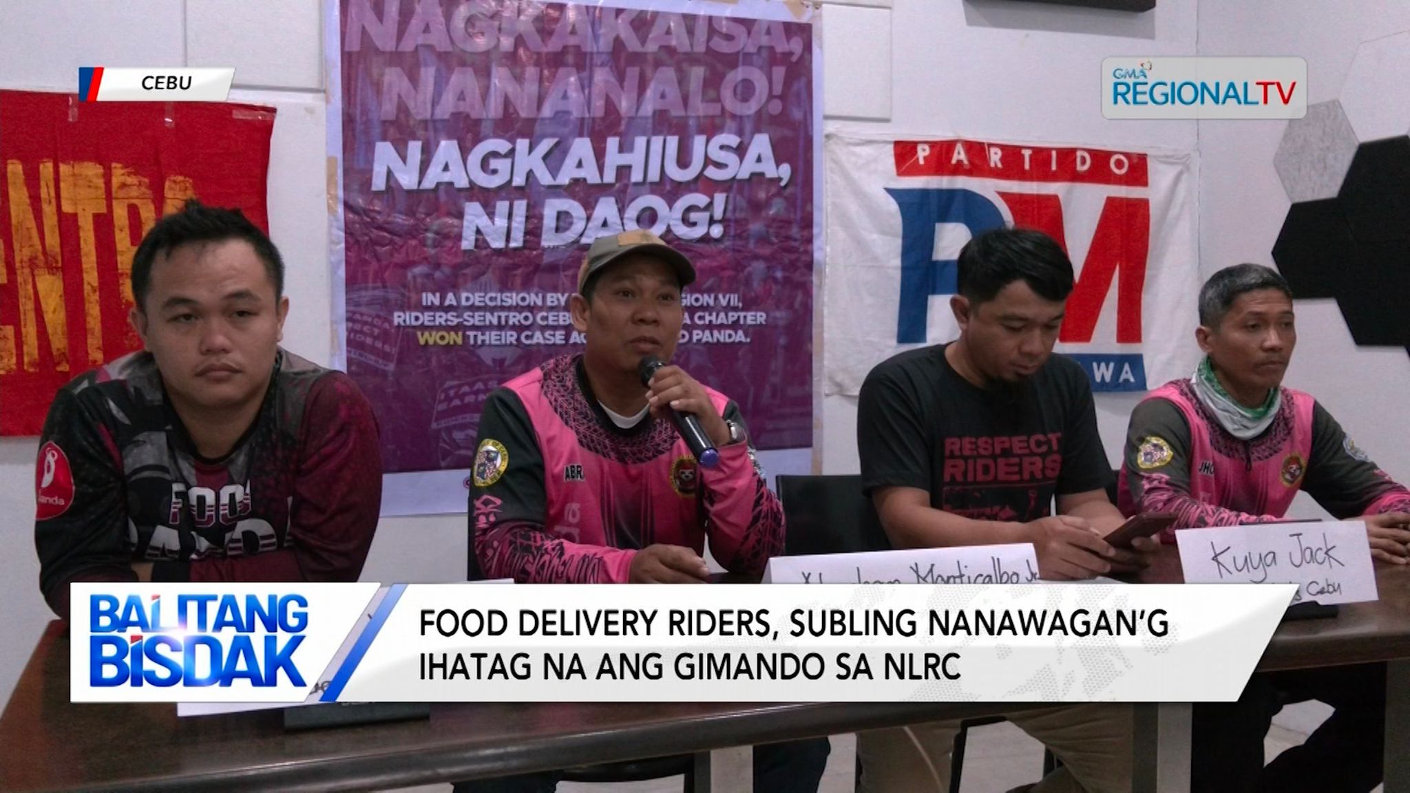 Food delivery riders sa Cebu, subling nanawagan’g ihatag na ang gimando sa NLRC