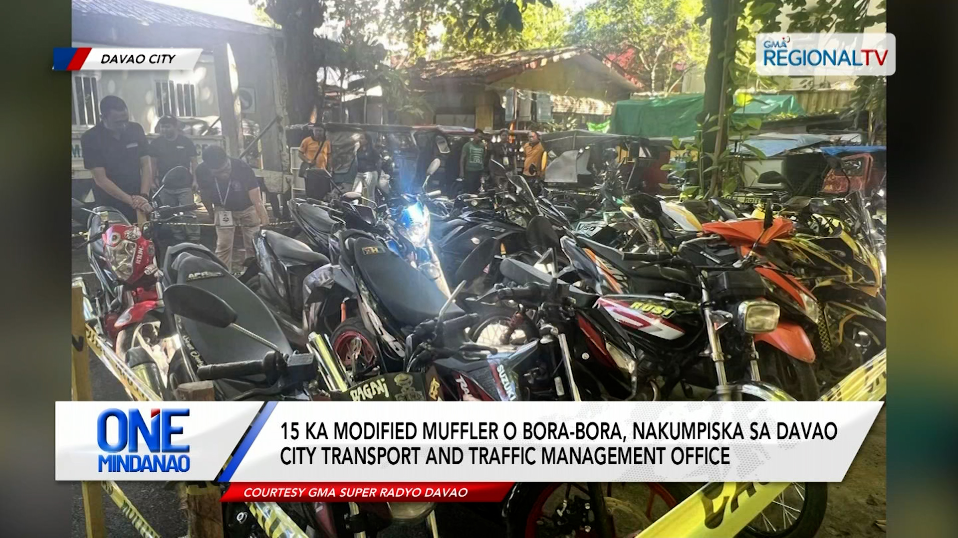 15 ka modified muffler o bora-bora, nakumpiska sa Davao CTTMO