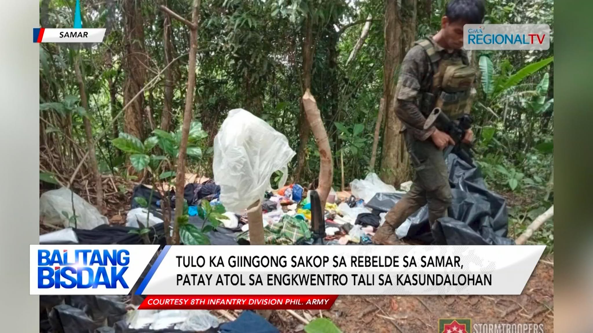 3 ka giingong sakop sa rebelde sa Samar, patay sa engkwentro tali sa kasundalohan