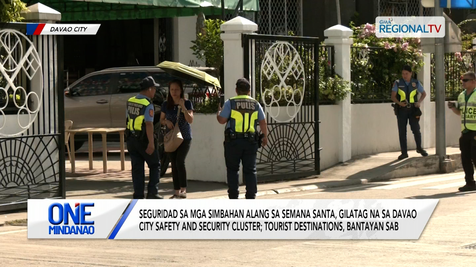 Seguridad sa mga simbahan alang sa semana santa, gilatag na