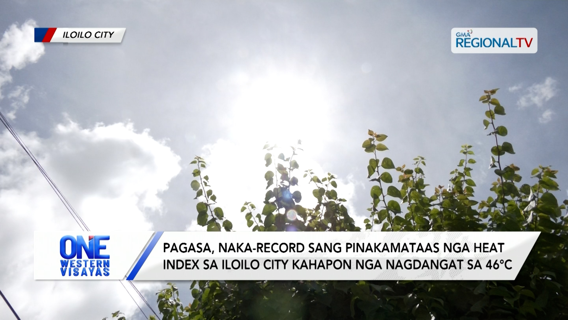 PAGASA, naka-record sang pinakamataas nga heat index sa Iloilo City nga 46°C