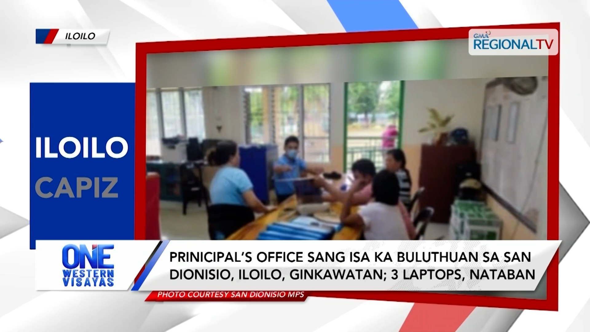 Prinicipal’s office sang isa ka buluthuan sa San Dionisio, Iloilo, ginkawatan