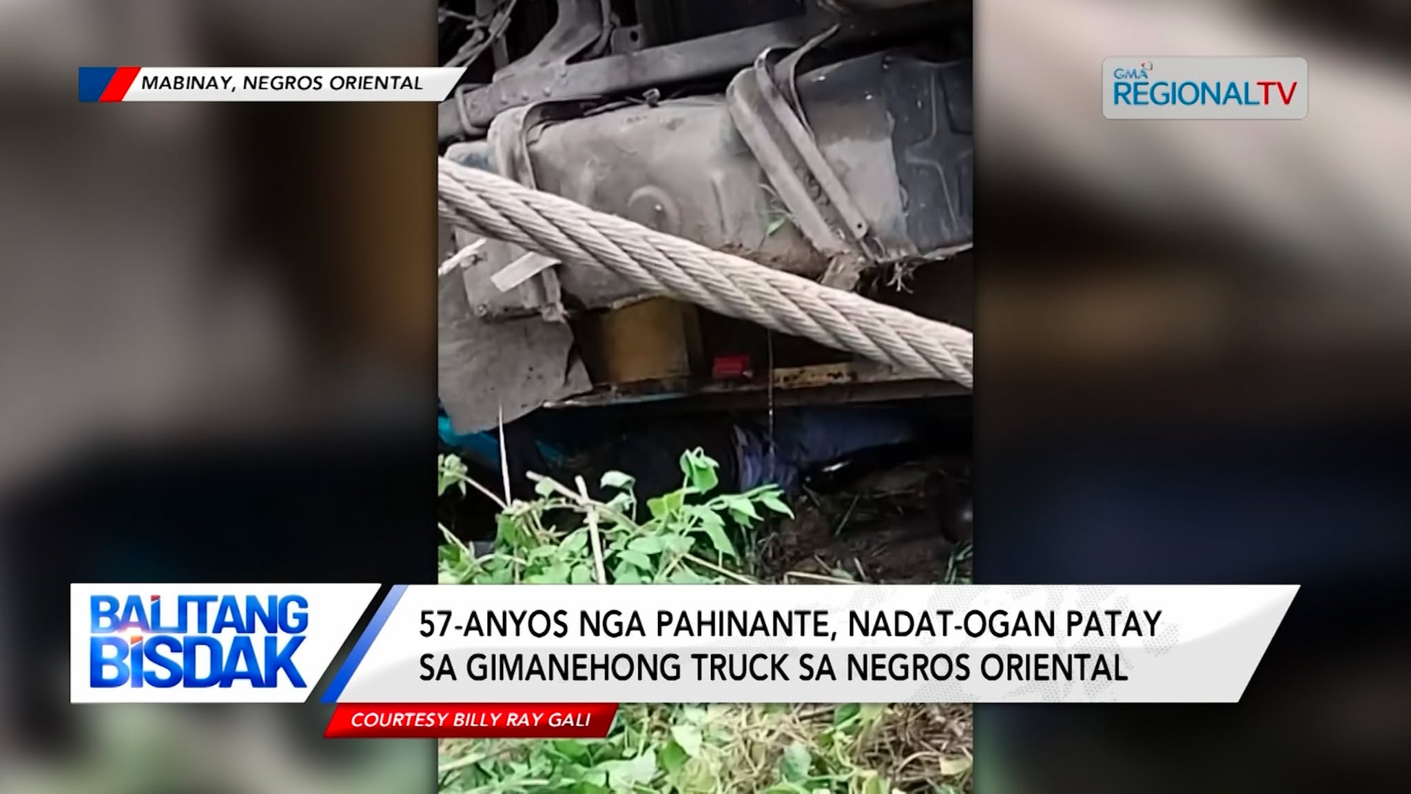 57-anyos nga pahinante, nadat-ogan patay og truck sa Negros Oriental