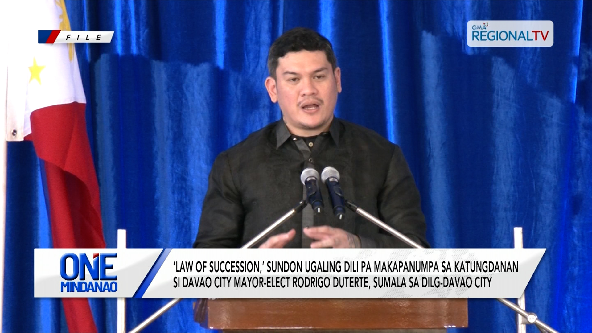 ‘Law of Succession,’ sundon og dili makapanumpa si Mayor-Elect Rodrigo Duterte,