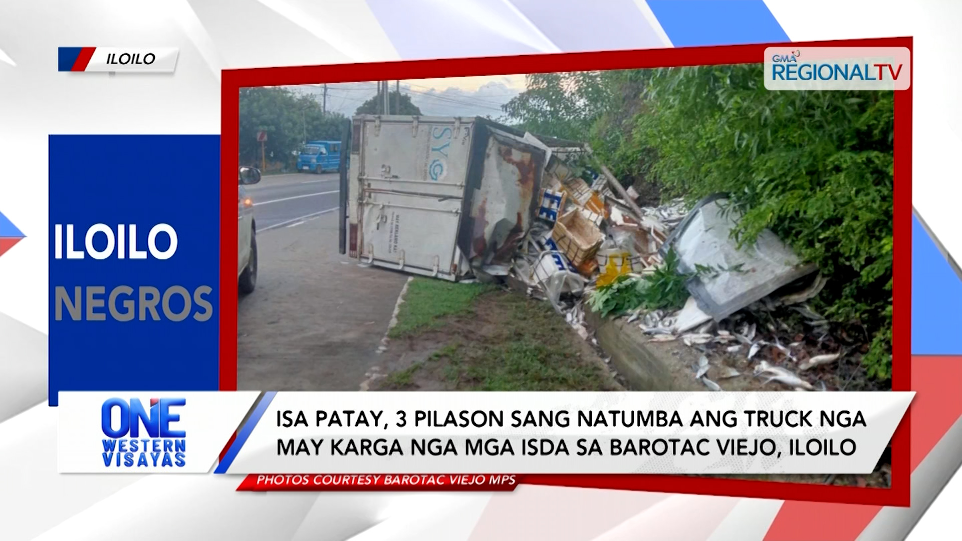 Isa patay, 3 pilason sang natumba ang truck sa Barotac Viejo, Iloilo