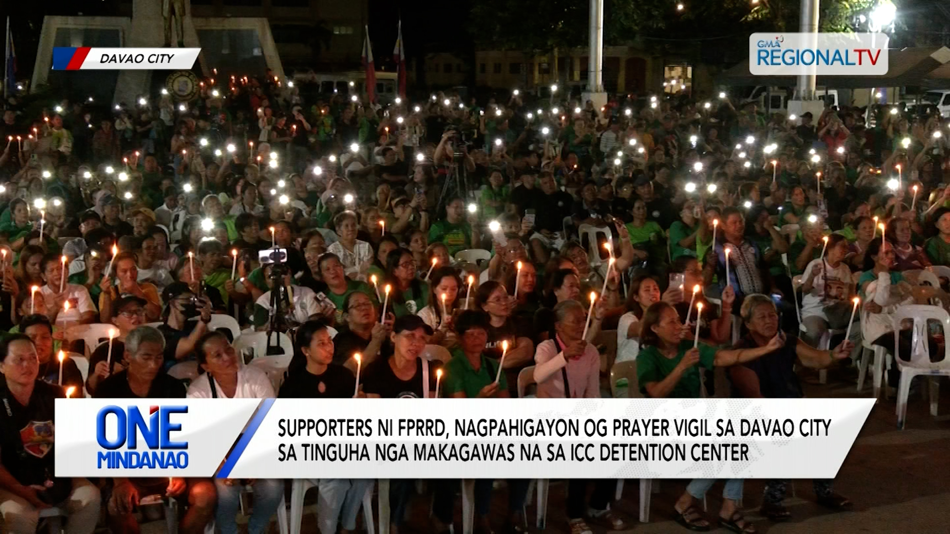 Supporters ni FPRRD, nagpahigayon og prayer vigil sa Davao City