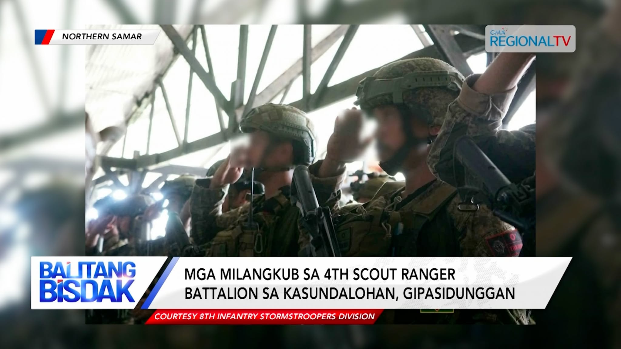 Mga milangkub sa 4th Scout Ranger Battalion nga kasundalohan, gipasidunggan