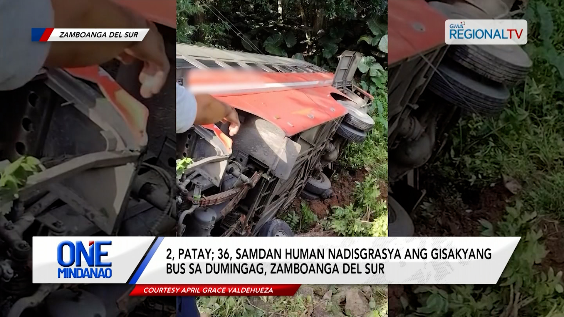 2, patay; 36, samdan human nadisgrasya ang gisakyang bus sa Zamboanga del Sur
