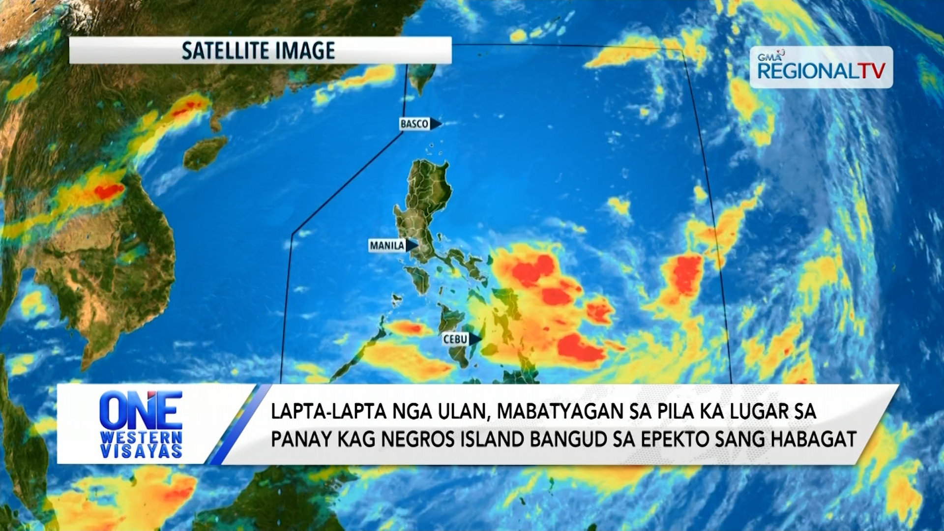 Lapta-lapta nga ulan, mabatyagan sa Panay kag Negros Islands bangud sa habagat