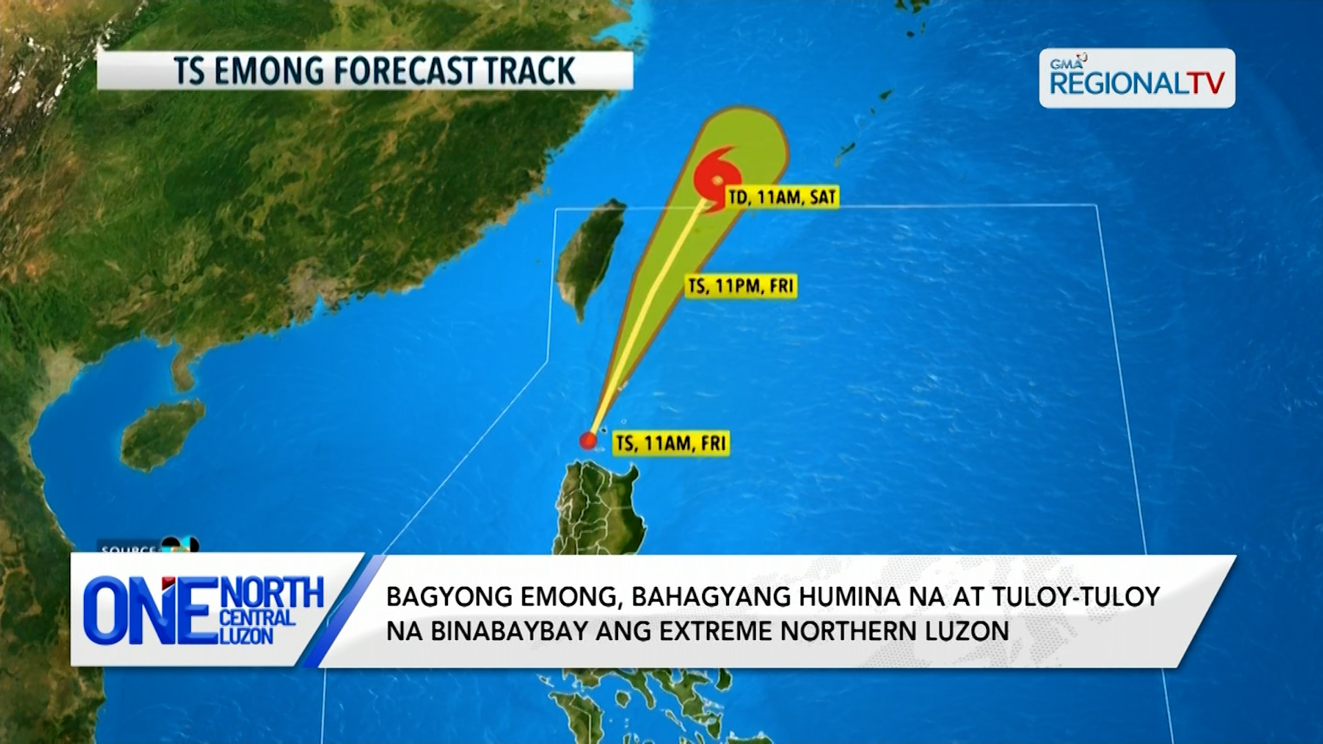 Latest sa galaw ng Bagyong Emong, alamin | One North Central Luzon