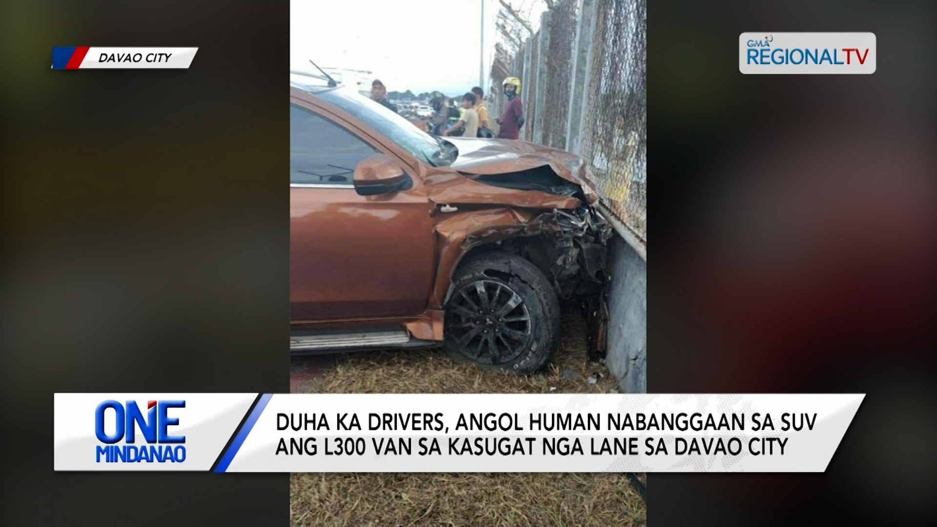 Duha ka drivers, angol human nabanggaan sa SUV ang L300 van sa Davao City | One Mindanao