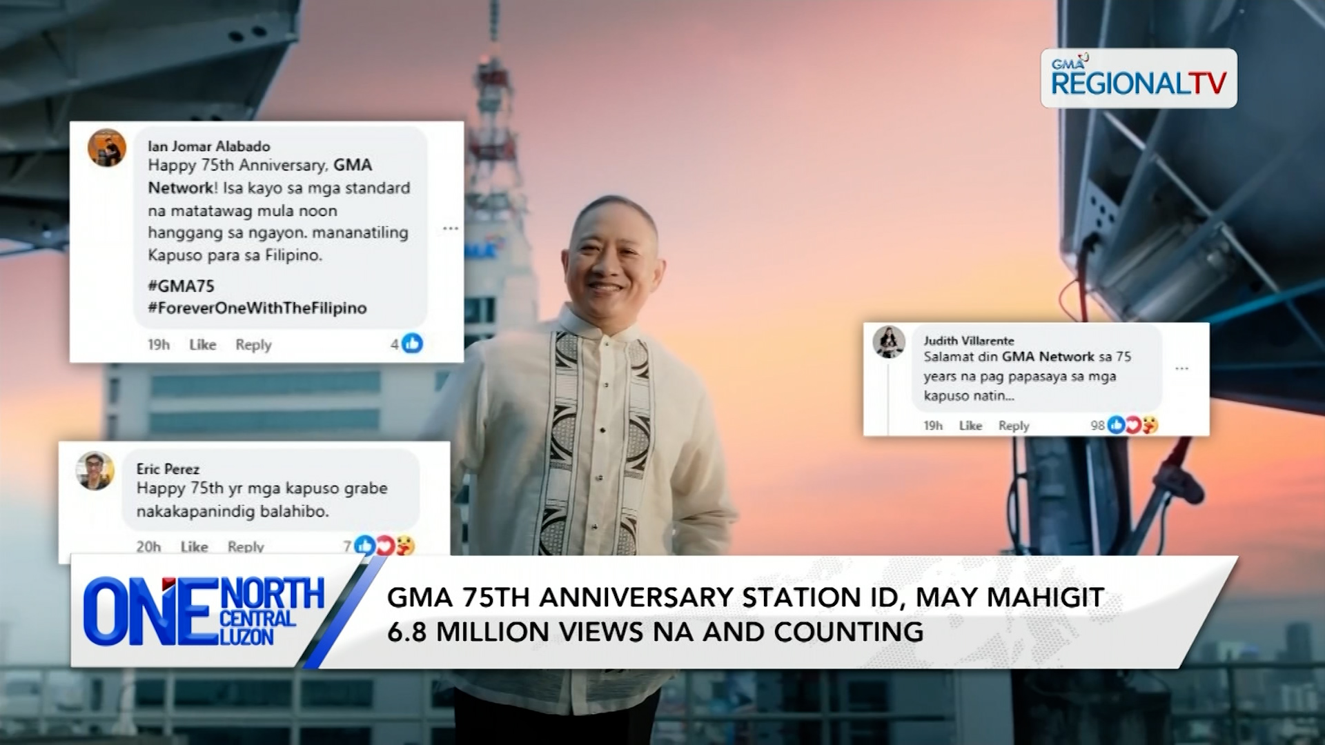 GMA 75th Anniversary Station ID, may 6.8 million views na and counting | One North Central Luzon