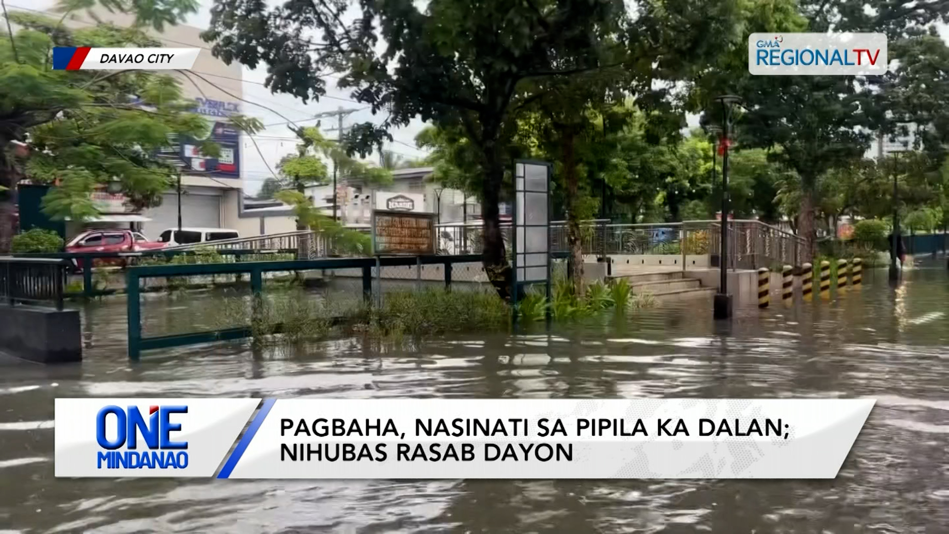Pagbaha, nasinati sa pipila ka dalan; nihubas rasab dayon | One Mindanao