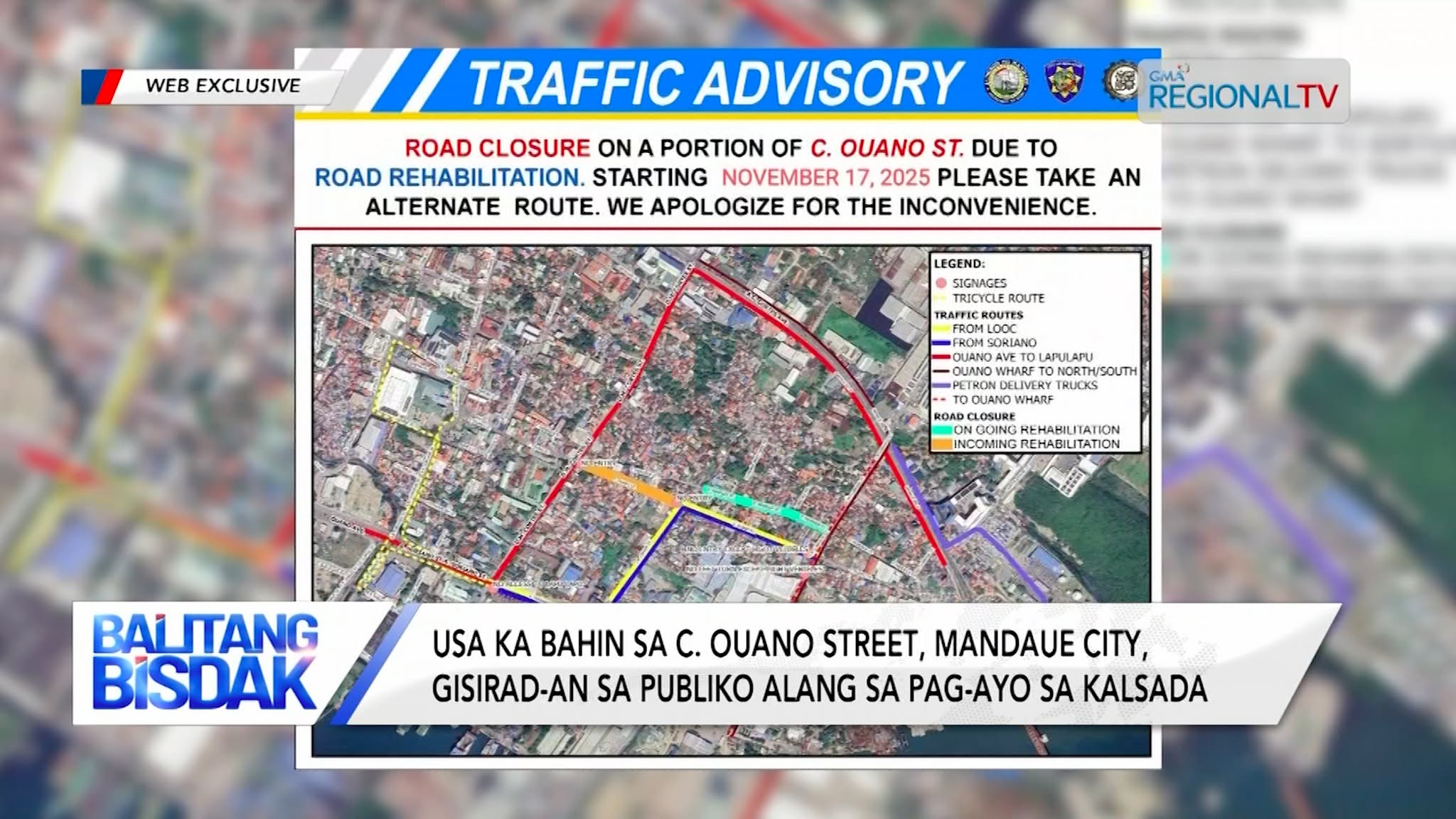 Usa ka Bahin sa C. Ouano Street sa Mandaue City, Gisirad-an | Balitang Bisdak