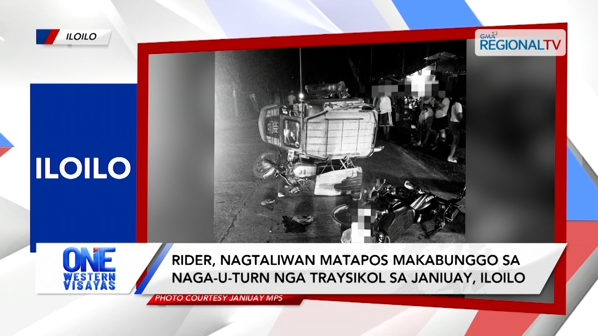 Rider, nagtaliwan matapos makabunggo sa naga-u-turn nga traysikol sa Janiuay | One Western Visayas