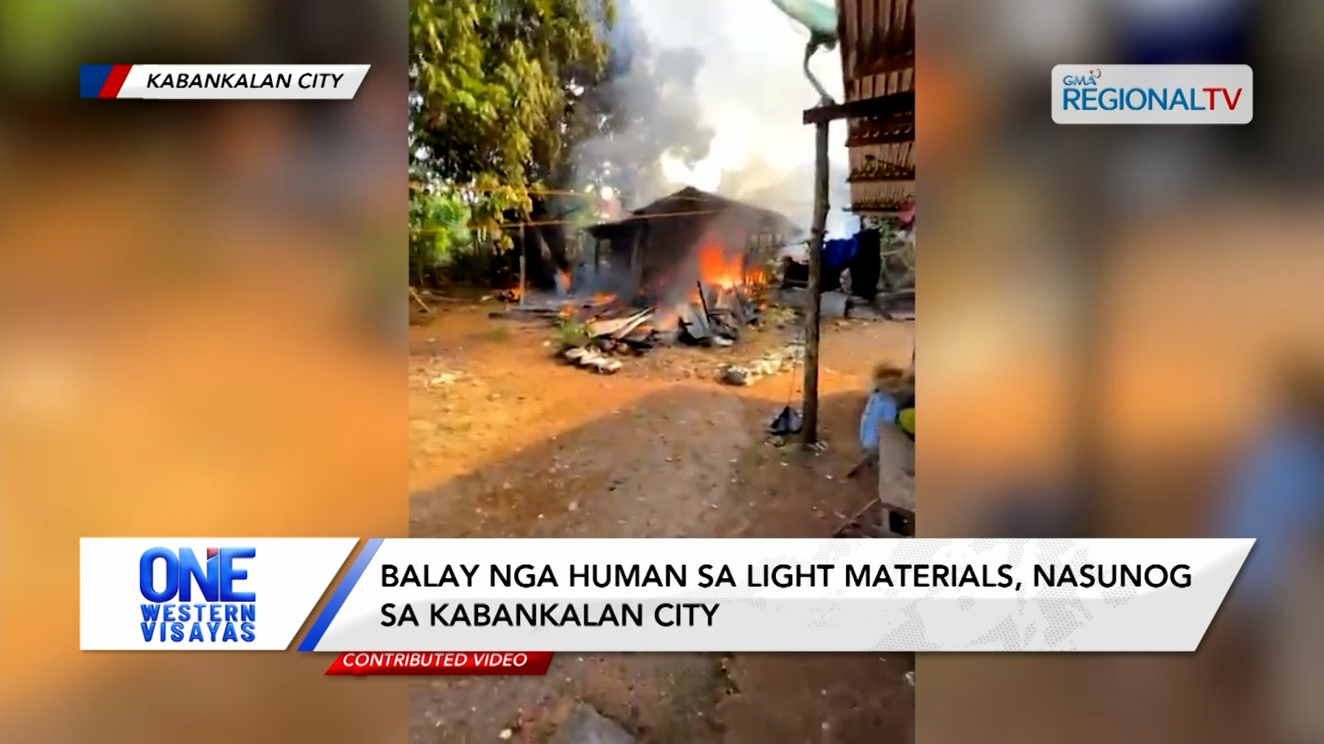 Balay nga human sa light materials, nasunog sa Kabankalan City | One Western Visayas