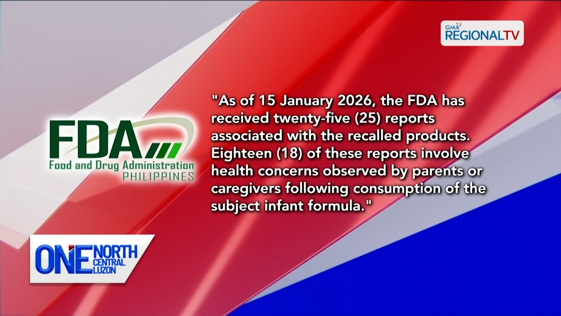 Mga report sa mga ni-recall na batch ng infant formula, iniimbestigahan | One North Central Luzon