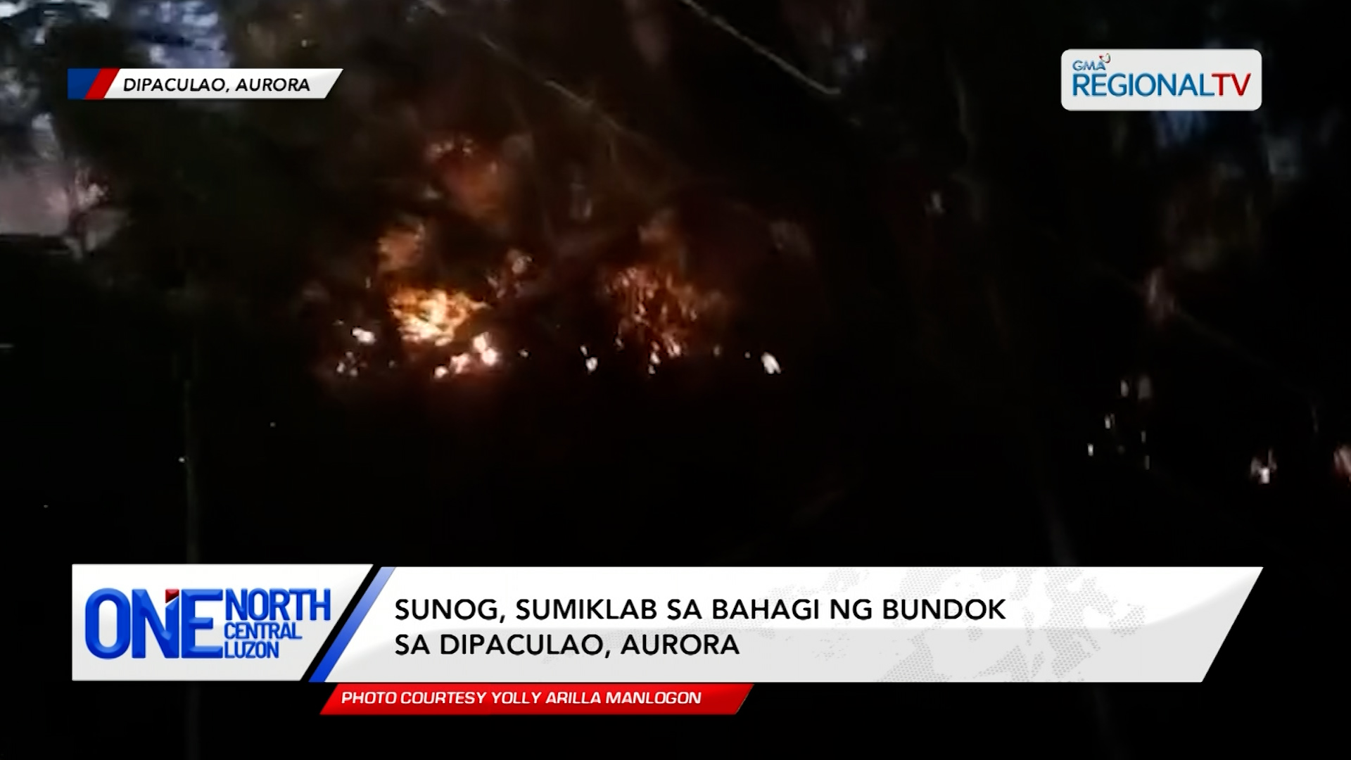 Sunog, sumiklab sa bahagi ng bundok sa Dipaculao, Aurora | One North Central Luzon