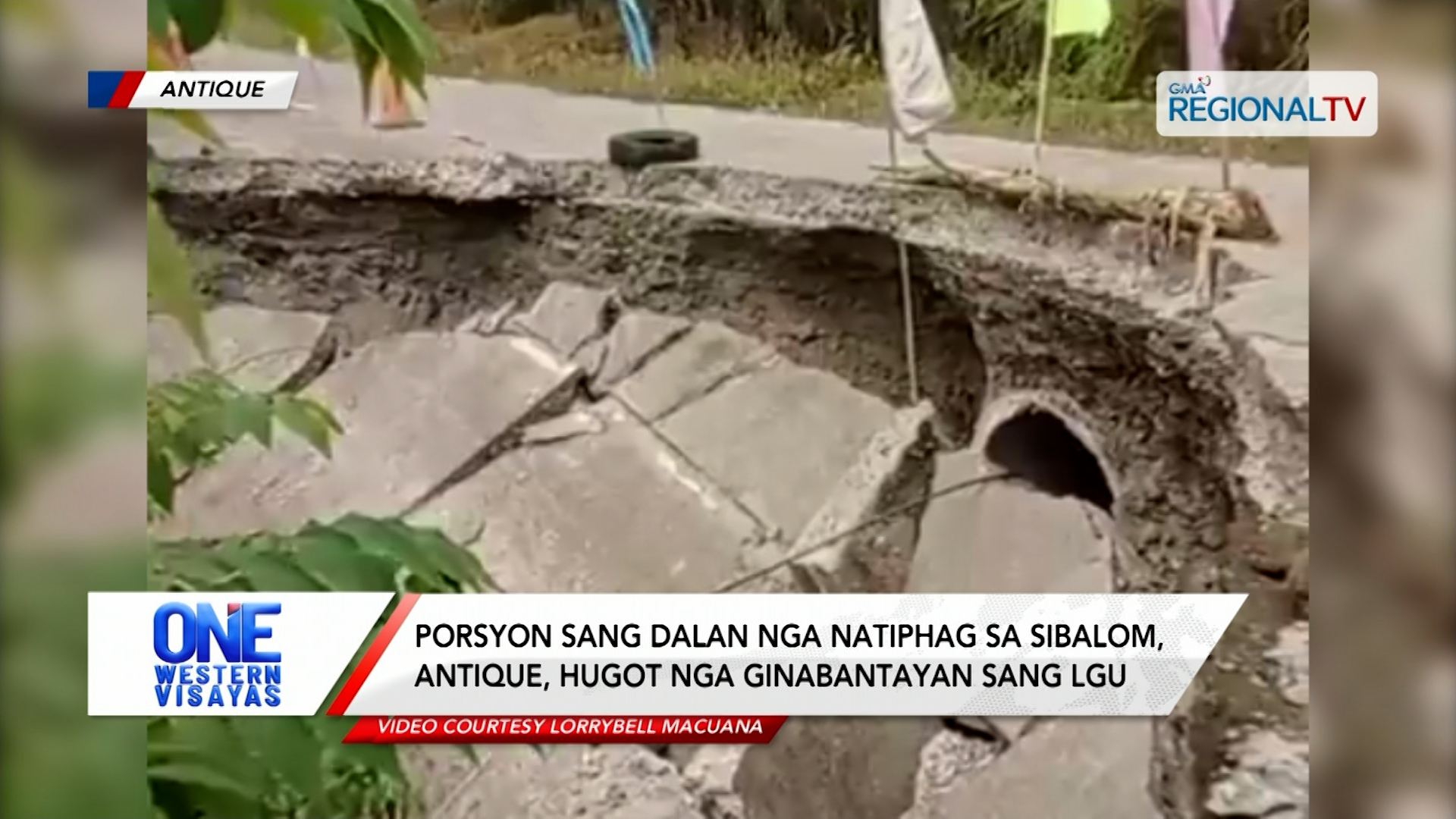 Porsyon sang dalan nga natiphag sa Sibalom, Antique, hugot nga ginabantayan | One Western Visayas