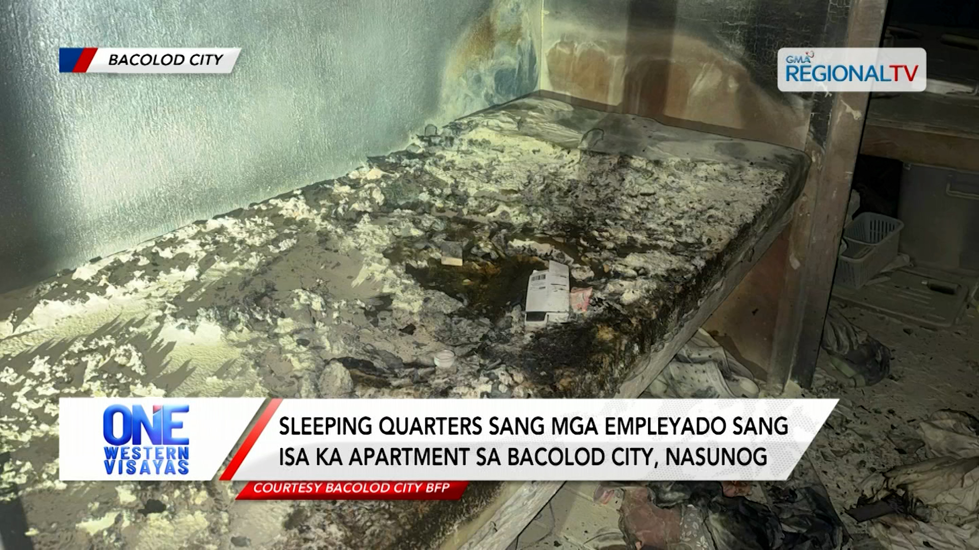 Sleeping quarters sang mga empleyado sang apartment sa Bacolod City, nasunog | One Western Visayas